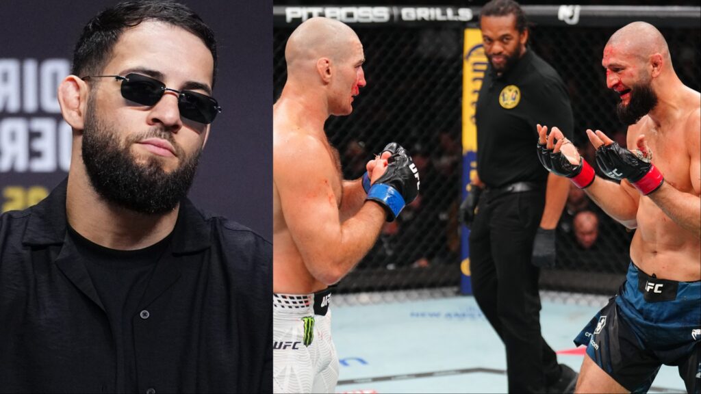 Nassourdine Imavov reacts to Sean Strickland vs. Khamzat Chimaev rematch talks after Dana White’s admission Nassourdine Imavov, Sean Strickland and Khamzat Chimaev