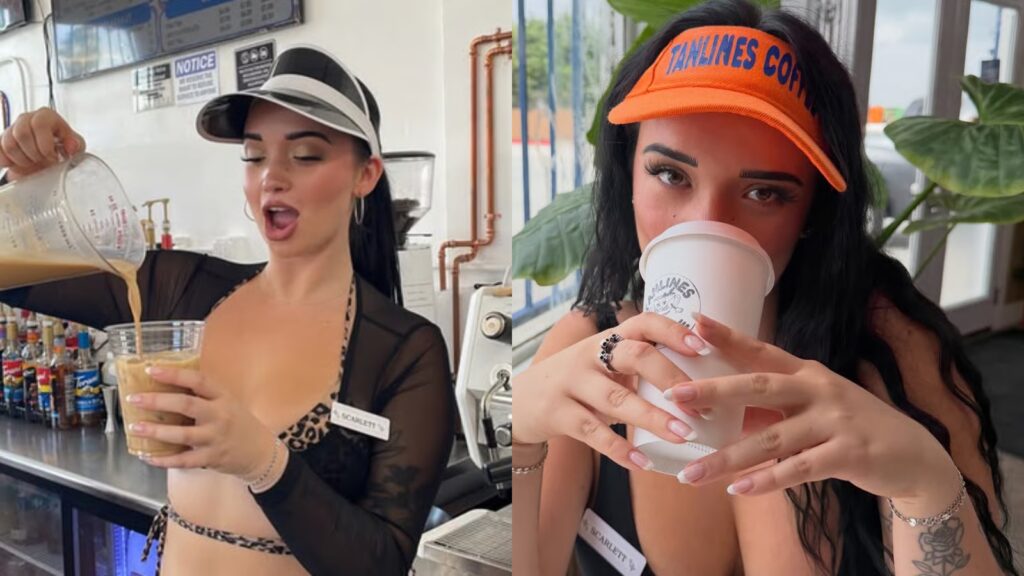 Bikini coffee shop baristas say “weirdos” wearing Meta glasses keep showing up tanlines coffee bikini baristas