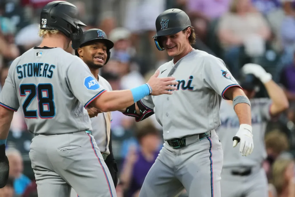 Conine smashes 3-run homer, Alcantara improves to 6-0 in June as Marlins beat Rockies 10-7 Download app from appStore