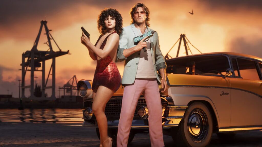 GTA 6 unlikely to be 60fps even on PS5 Pro according to experts Jason and Lucia holding guns in GTA 6