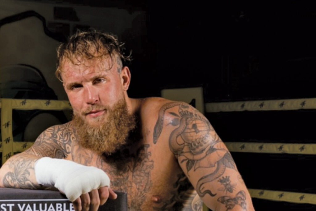 Jake Paul poses for Most Valuable Promotions, PFL, UFC