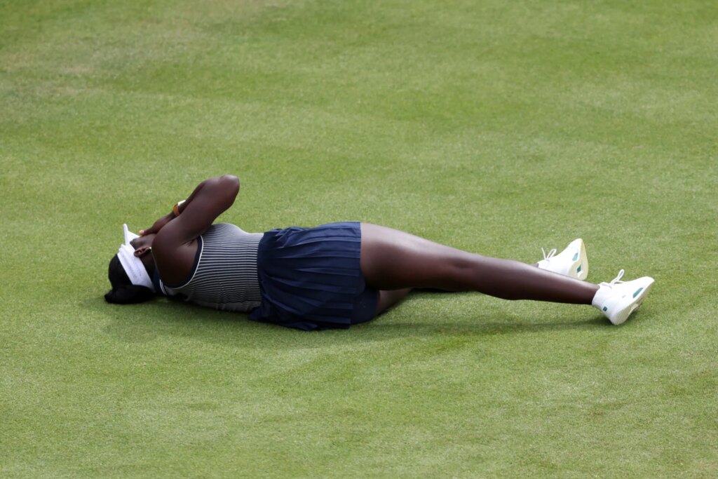 Karolina Pliskova offers advice to Victoria Mboko after she retired hurt in their Queen’s match Karolina Pliskova offers advice to Victoria Mboko after she retired hurt in their Queen’s match