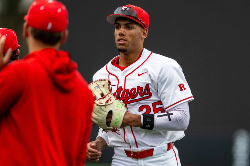 Meet Peyton Bonds, the nephew of Barry Bonds who impressed with power display at MLB Draft Combine Michigan Wolverines V Rutgers Scarlet Knights - NCAA Baseball - Source: Getty