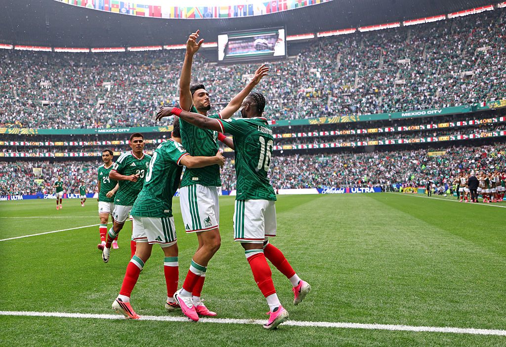 Mexico vs South Korea prediction as Group A sides push for qualification Raul Jimenez #9 of Mexico celebrates with teammates after scoring the team's second goal during the FIFA World Cup 2026 Group A match between Mexico and South Africa at Mexico City Stadium