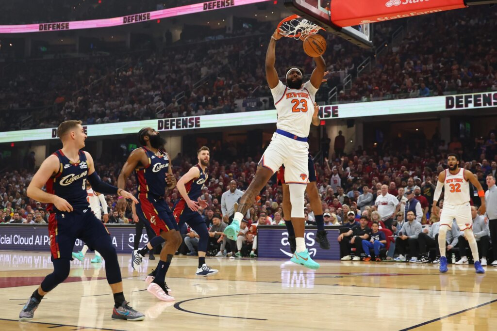 Mitchell Robinson’s brace turns Knicks’ game 1 center minutes into finals swing point