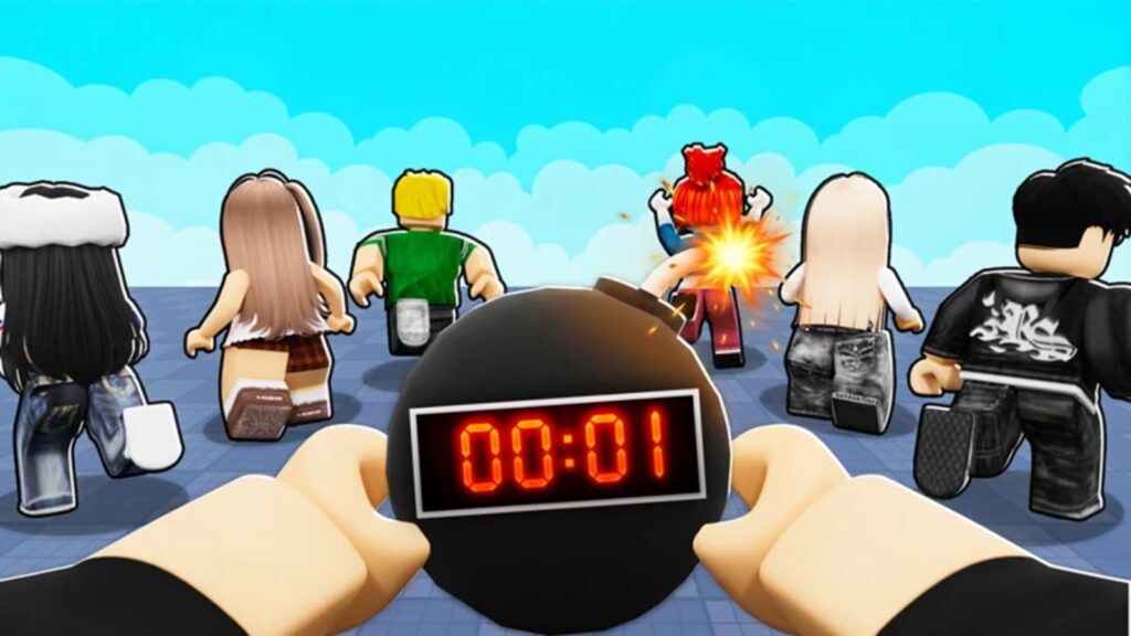 Pass or Explode codes (July 2026) A player holding a bomb in Roblox Pass or Explode.