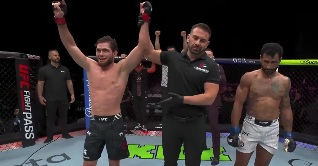 UFC Abu Dhabi: Nurullo Aliev Keeps Undefeated Record Intact As He Dominates Mike Davis UFC Abu Dhabi: Nurullo Aliev Keeps Undefeated Record Intact As He Dominates Mike Davis
