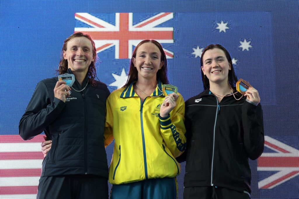 Australia’s Lani Pallister holds off Katie Ledecky in 400 freestyle showdown