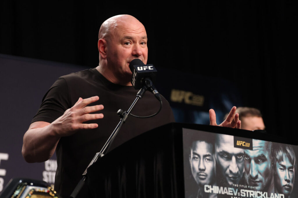 Dana White makes feelings clear on Islam Makhachev’s trajectory towards becoming the GOAT ahead of UFC 330 Dana White speaks to reporters during a UFC 328 press conference