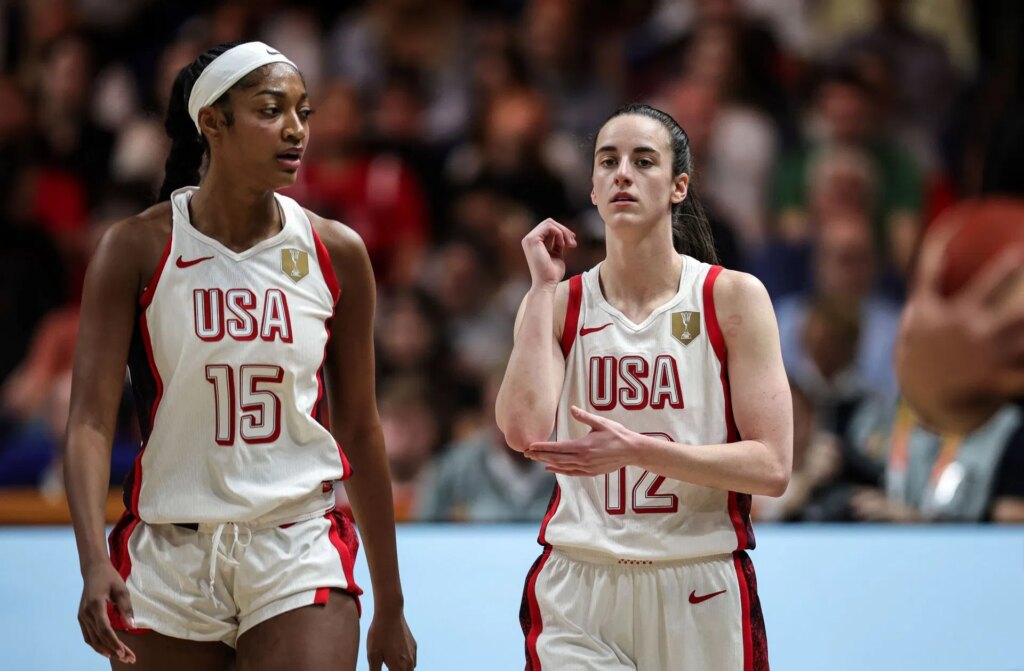 Caitlin appeared in Angel Reese tiktok USA v Hungary: Quarterfinal - FIBA Women