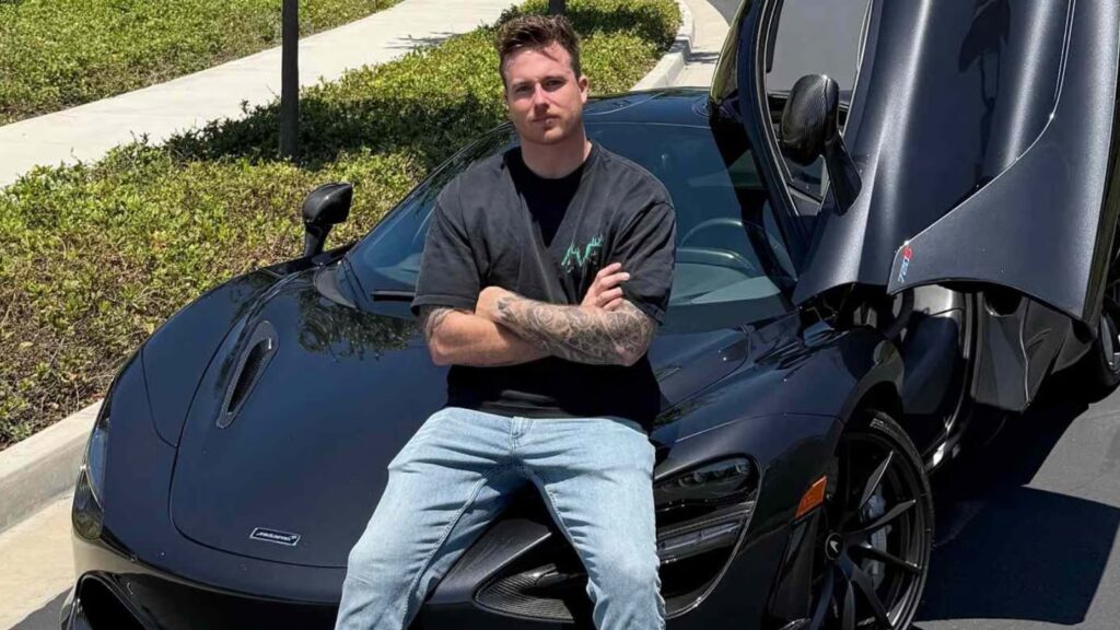 Car influencer James Wehr dead at 27 after high-speed McLaren crash Man sat on hood of McLaren with arms folded and door open