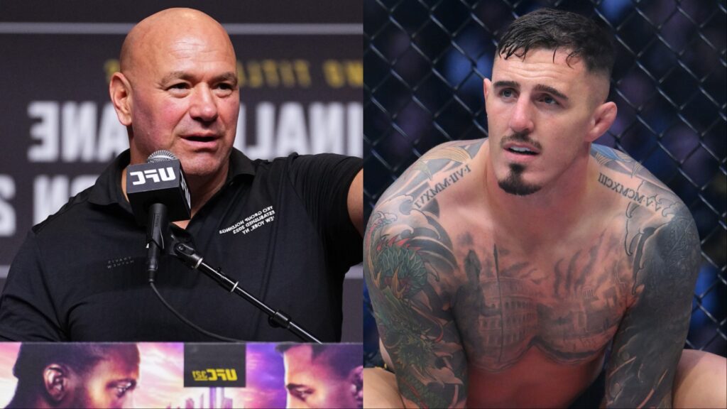 Dana White pessimistic about Tom Aspinall returning in 2026: ‘Just keep rolling’ Dana White speaks at the UFC 321 pre-fight press conference, opposite Tom Aspinall in the Octagon at UFC 304