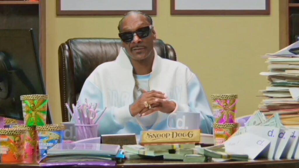 Snoop Dogg wants to pay someone $10,000 a month to eat ice cream youtube premium logo with red background