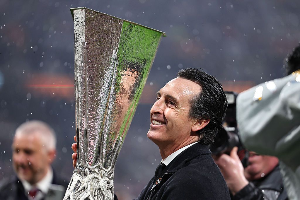 When do Europa League and Conference League games start? ISTANBUL, TURKEY - MAY 20: Unai Emery manger / head coach of Aston Villa with the UEFA Europa League trophy during the UEFA Europa League Final 2026 match between SC Freiburg and Aston Villa FC at Besiktas Park on May 20, 2026 in Istanbul, Turkey. (Photo by Robbie Jay Barratt - AMA/Getty Images)