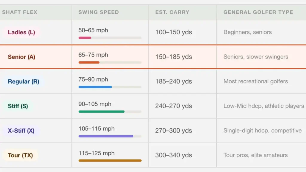 Are you playing the right shaft flex for your swing speed? Handy chart reveals | Gear Are you playing the right shaft flex for your swing speed? Handy chart reveals | Gear