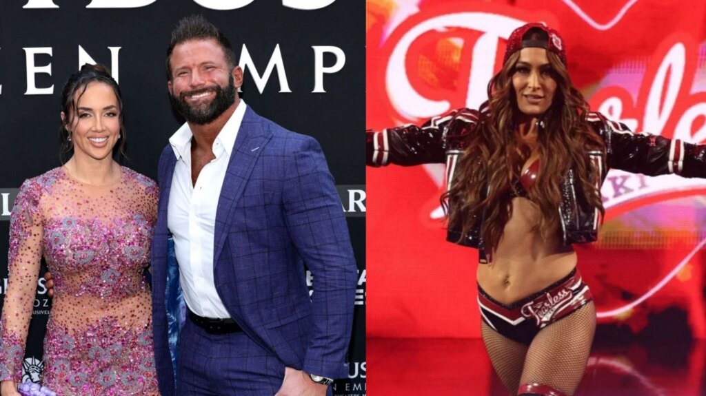 Left to right: Chelsea Green, Matt Cardona, and Nikki Bella - Source: Getty