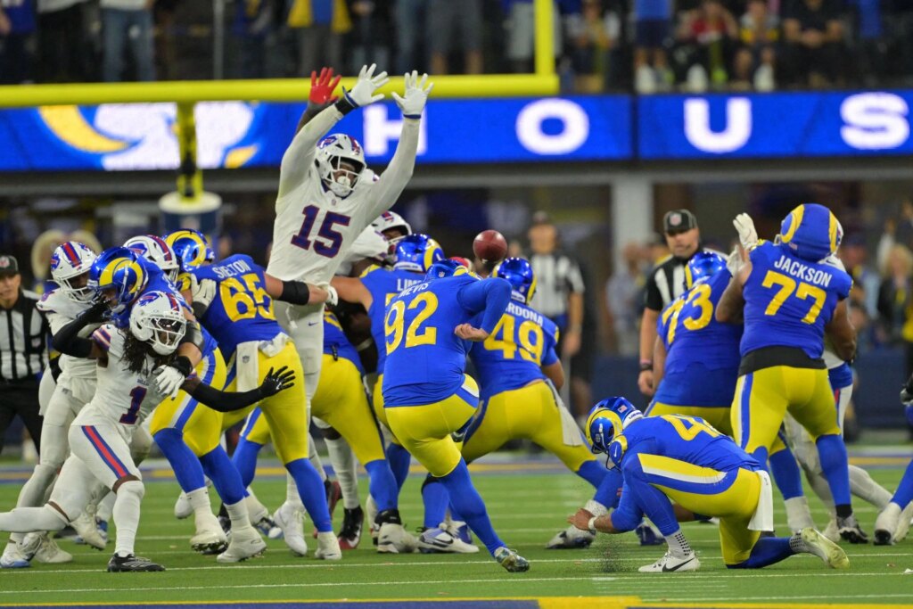 “He should never touch a football field again,” “Cut him immediately”: NFL fans rip Rams kicker Harrison Mevis after major blunder in OT loss to Bills NFL: Buffalo Bills at Los Angeles Rams - Source: Imagn