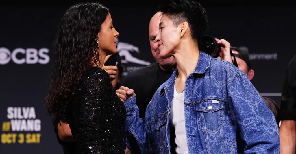 Natalia Silva, Wang Cong share intense faceoff ahead of UFC 332 main event