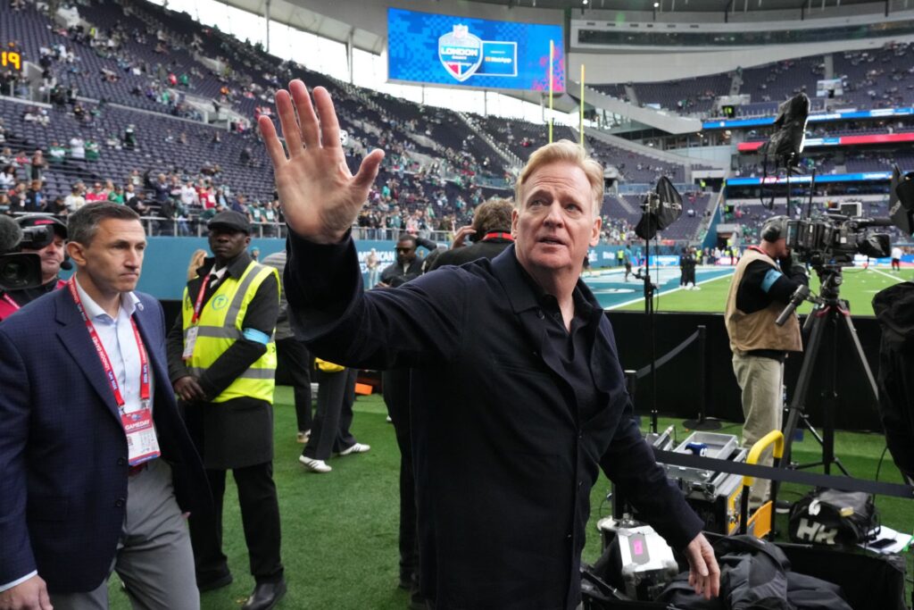 “Roger Goodell would sell the NFL to China if the price was right”: Fans rip “greedy” commissioner on plans to host NFL game in Tokyo in 2027 or 2028 NFL: Philadelphia Eagles at Jacksonville Jaguars - Source: Imagn