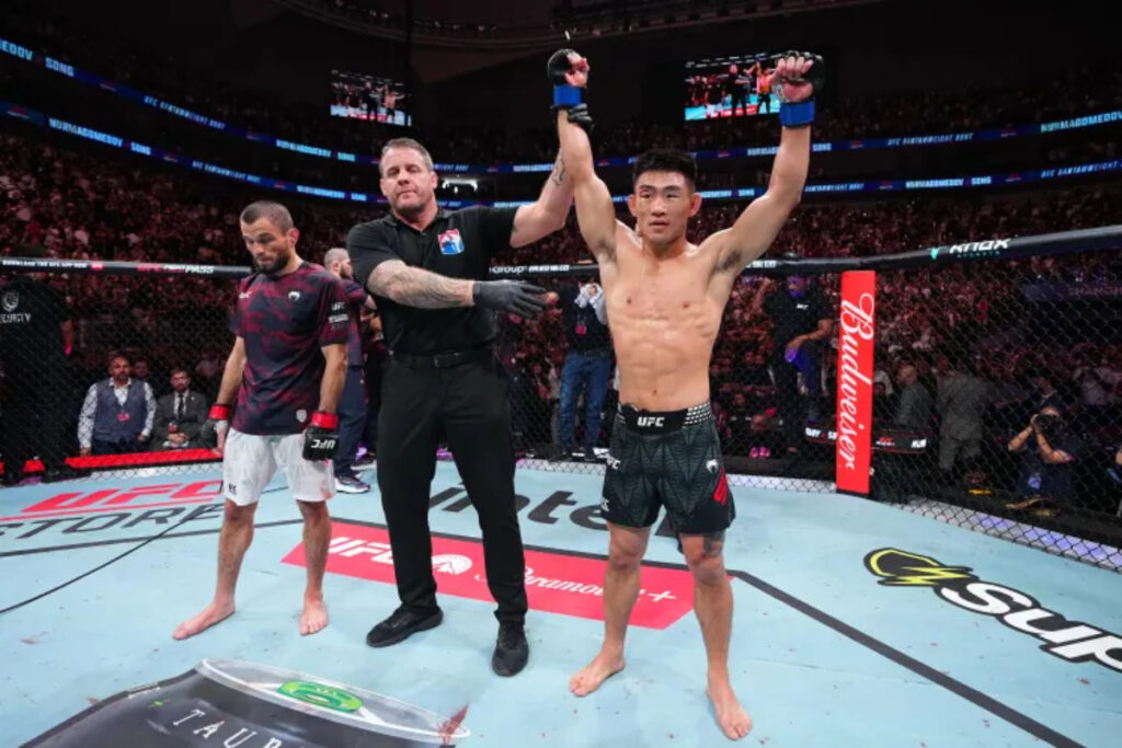 Song Yadong could “definitely” beat Merab Dvalishvili, claims Sean O’Malley Song Yadong has his hand raised after knocking Umar Nurmagomedov out at UFC Shanghai