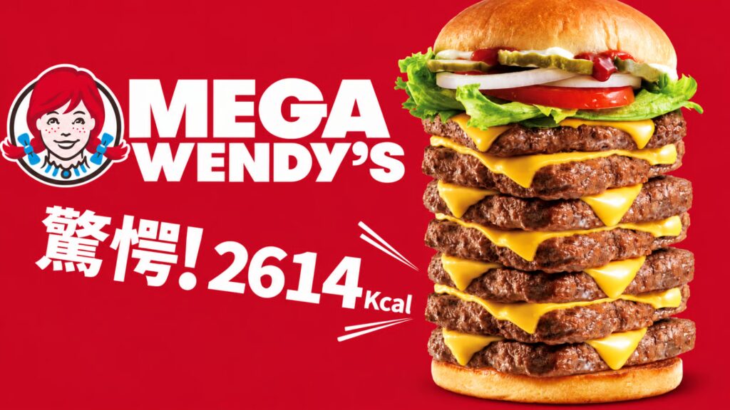 Wendy’s launches gigantic MEGA burger with 7 patties and it’s 2,614 calories MEGA wendy's burger
